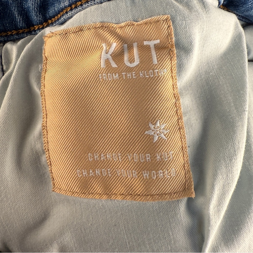 Kut from the Kloth NAOMI Fab Ab Crop Straight Leg Jeans, size 22, Denim - Picture 4 of 13